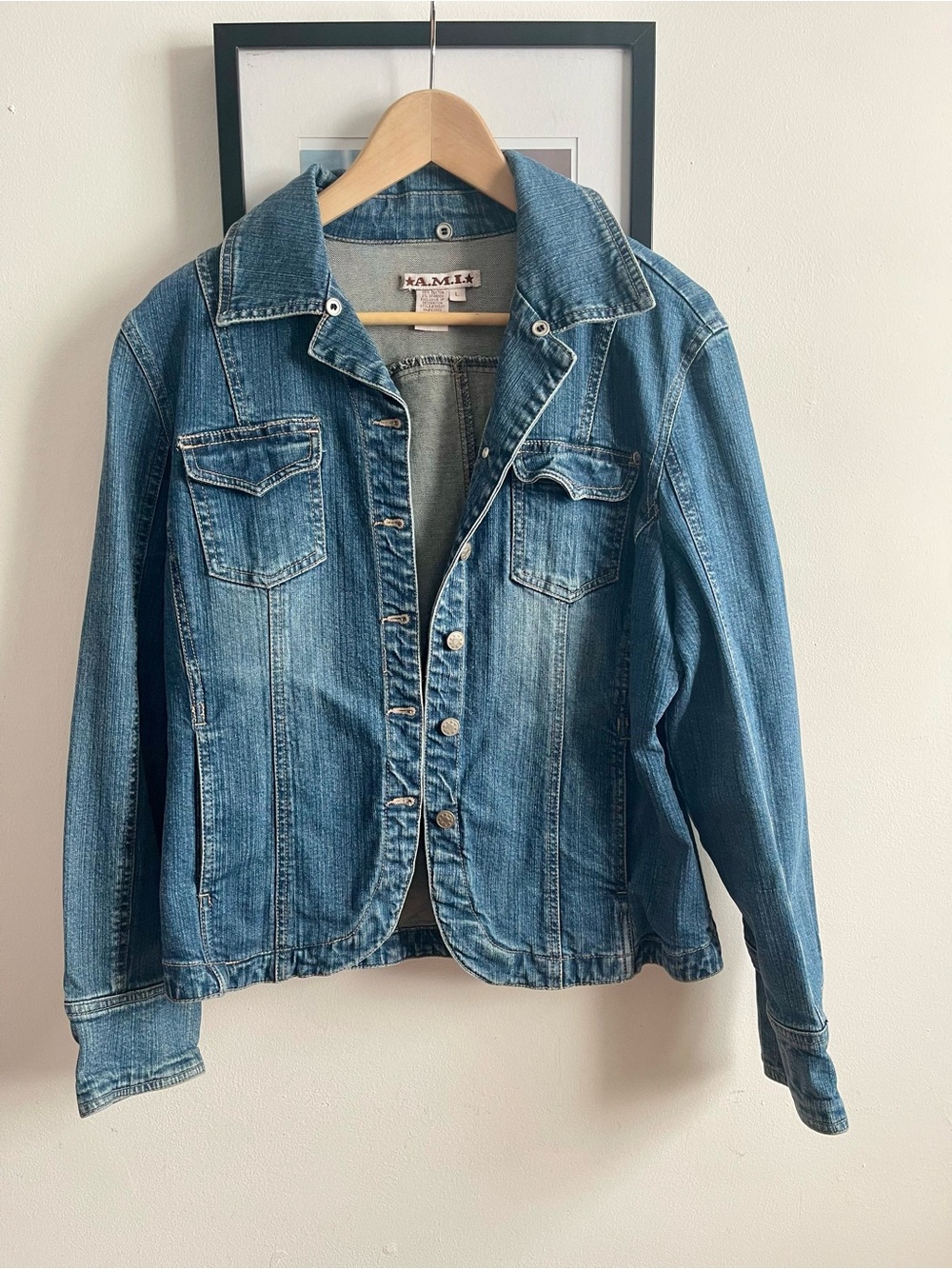 Ami Alexandre Mattiussi Classic Blue Denim Jacket